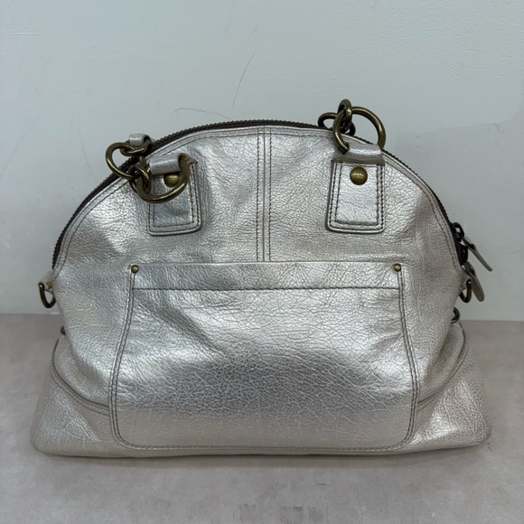 Vintage Coach Ivory Metallic Legacy Bowling Bag - Picture 6 of 8